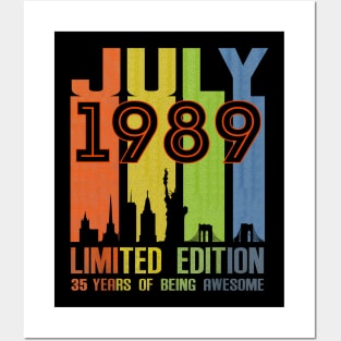 July 1989 35 Years Of Being Awesome Limited Edition Posters and Art